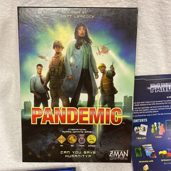 PANDEMIC Board Game Complete (Award Winning Co-op Family 2-4 Players) 2012 MINT - Picture 2 of 7